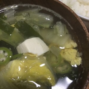 卵と豆腐の中華スープ